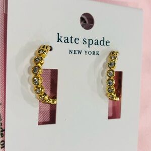 Kate Spade Gold Crystal Embellished Earrings